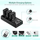 FirstPower LP-E17 Battery and Triple Slot Charger for Canon EOS R8, R10, R50, EOS RP, Rebel T8i, T7i, T6i, T6s, SL2, SL3, EOS M3, M5, M6, 77D, 200D, 750D, 760D, 800D, 8000D Camera - Image 4