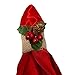 Set of 6-Christmas Napkin Ring-Burlap Christmas Napkin Holders with Pinecone and Berries