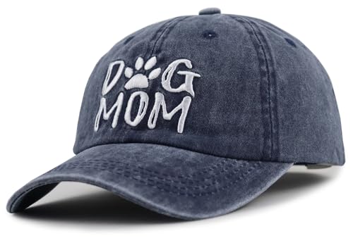 Image of Dog Mom Gifts for Women, Dog Dad Gifts for Men, Lover Matching Couple Hats Daddy Mama Husband Wife, Mothers Fathers Day Birthday from Daughter Son Navy