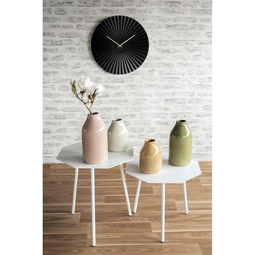 Modern Black Metal Wall Clock 40 cm product photo Modern Black Metal Wall Clock 40 cm product