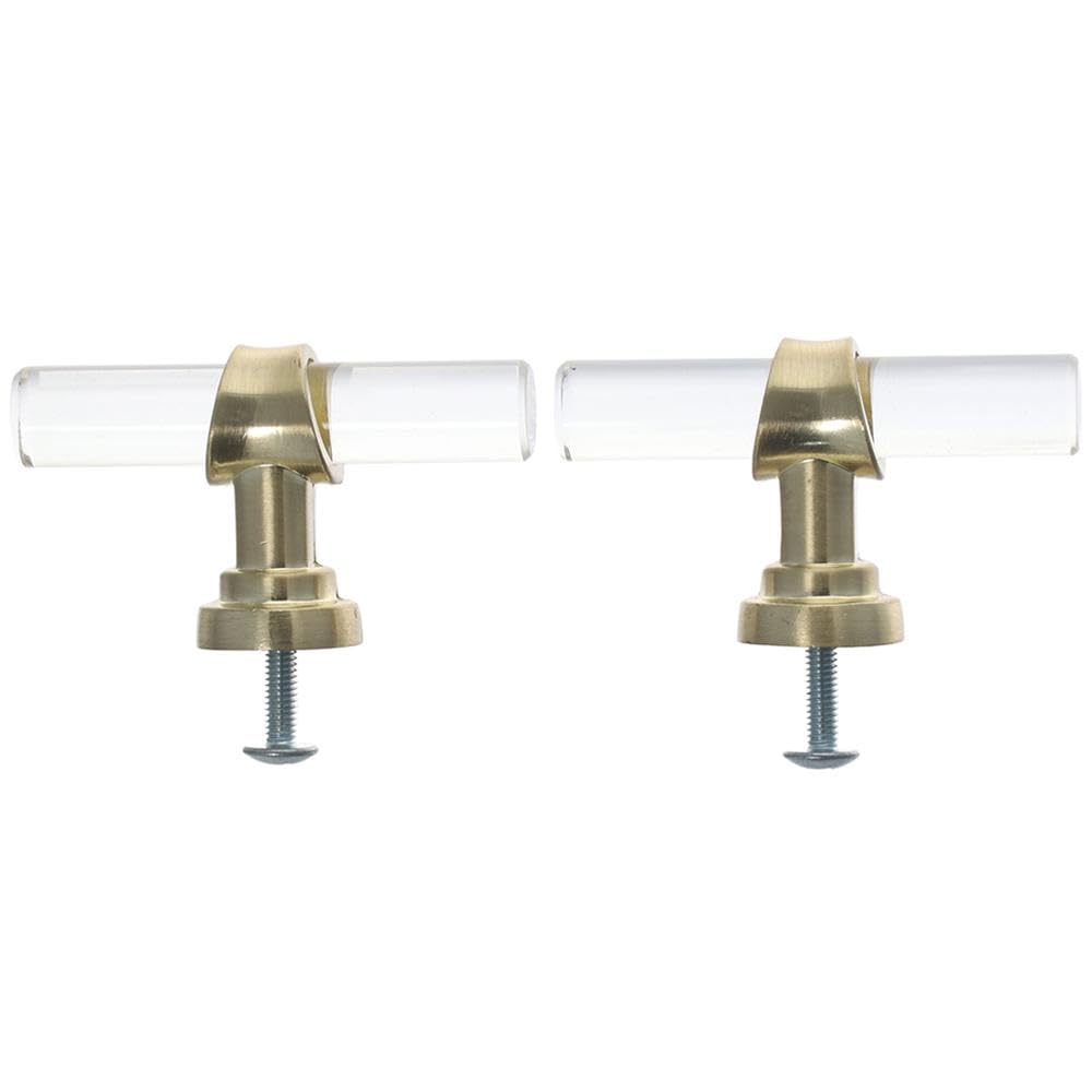 Upluckey Furniture Hardware 5 Pack Zinc Alloy Single Hole T Bar Cabinet Door Handles Luxury Crystal Dresser Knob Kitchen Bathroom - Image 3