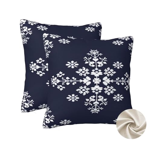 Taies d'oreillers 60x60 cm bleu marine housse coussin canapé déco salon - 2