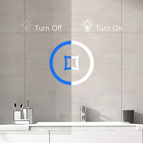 Meykoe 1000x700mm Illuminated LED Bathroom Mirror Anti-Fog LED Mirrors with Lights + Touch Switch Control + Demister