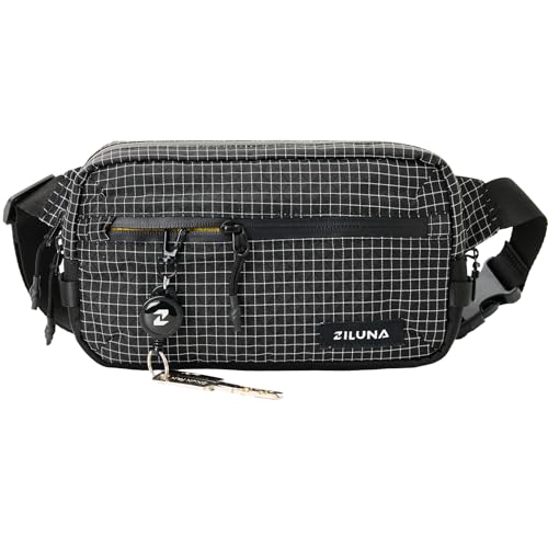 2L Sling Bag with RFID Blocking & Lockable Zippers – Black Plaid