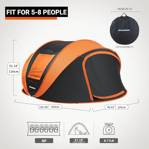EchoSmile 6 Person Easy Setup Tent