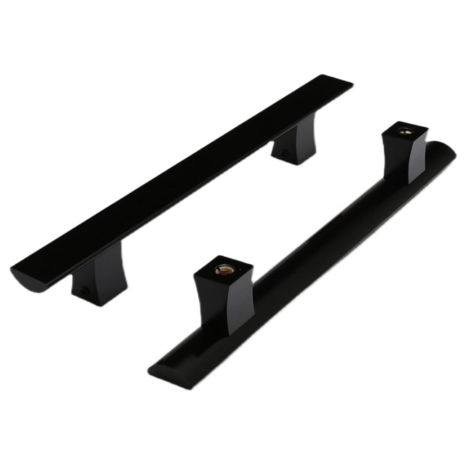 ADGCFKOP Shower Door Handle, Solid Aluminum Alloy Door Handle,Store Home Office Glass Door Wooden Door Pull Handles Modern Minimalist(Black,Length: 40cm(15.7inch))
