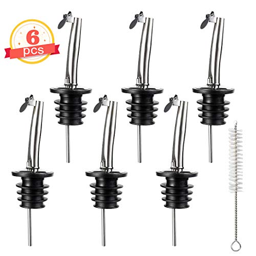 Pour Spouts for Olive Oil Liquor Bottles, baiwuyou Tapered Hinged Flip Top Efficient