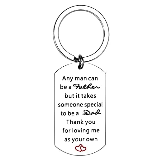Likeny Gifts for Fathers Day Keychain from Daughter,Gifts for Stepdad Birthday