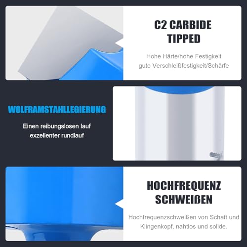 WOBLLMX 8mm Schaft Bodenreinigung Fräser,Ø32mm,Arbeitslänge 15.5mm,Hartmetall Klinge Fräser langlebig und scharf für Holzbearbeitungswerkzeug Bit