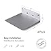 xympo Floating Invisible Bookshelf Wall Mounted (Set of 4) - Aluminum - Turn Books into Floating Shelves