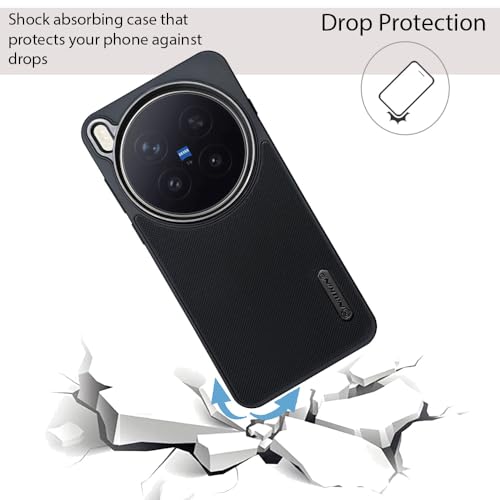 Image of NIUKIN Super Frosted Shield Pro Soft Back Case for Vivo X300 Pro | Camera Ring | Shockproof Scratchproof Cover | Black