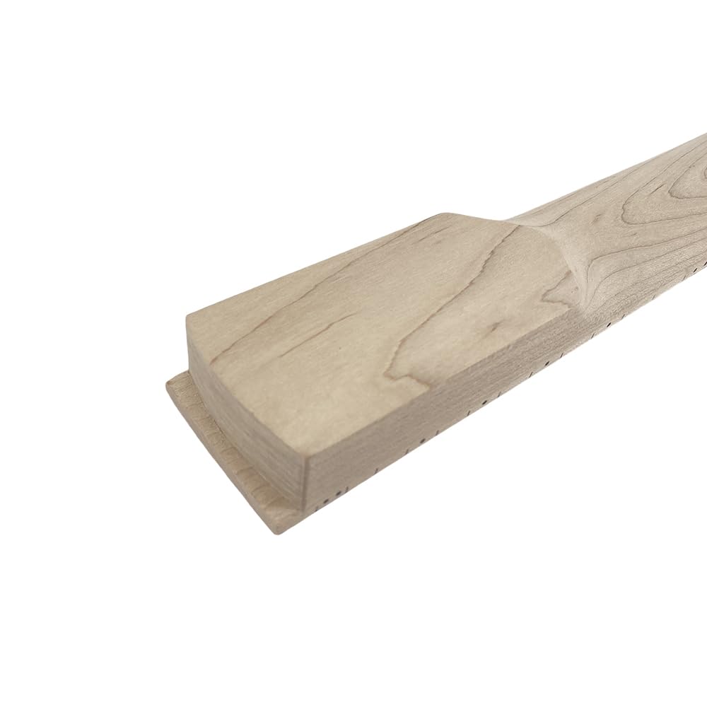 Yinfente Mástil de repuesto para guitarra eléctrica, 24 trastes, 25.5 pulgadas, diapasón de madera de arce