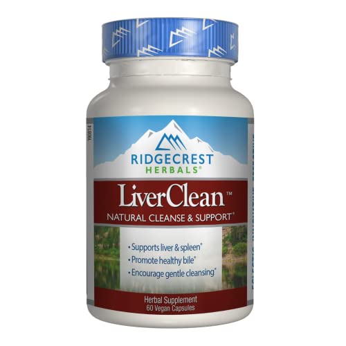 Ridgecrest Herbals Liver Clean, Natural Cleanse & Support, 60 Vegetarian Capsules