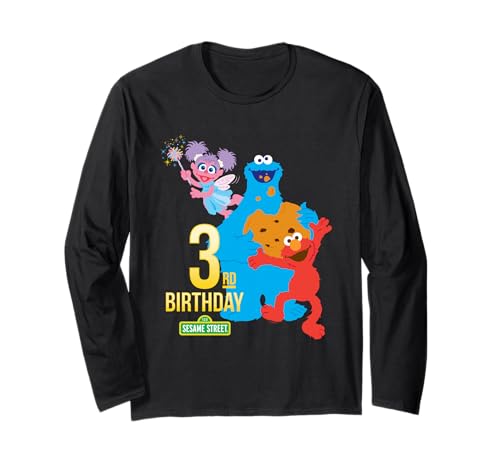 T-shirt 3 ans Sesame Street manches longues anniversaire enfant
