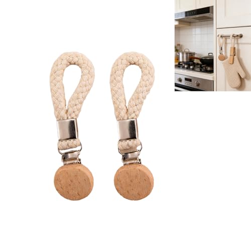 2PCS Tea Towel Holders,Tea Towel Hooks Metal Napkin Clips for Hanging Loops
