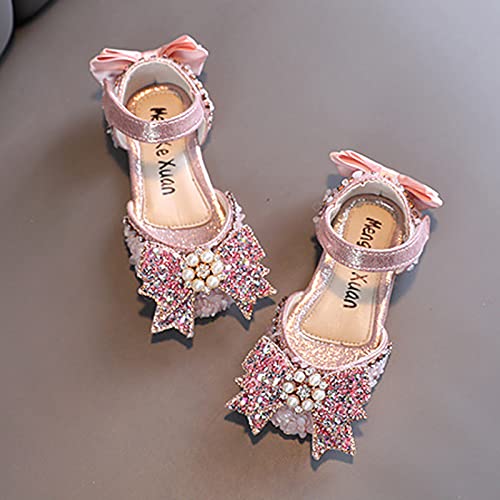 Fashion Spring and Summer Girls Dress Shoes Dance Performance Shoes Pearl Rhinestone Sequin Size 6 Toddler Shoes Girls4