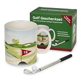 Set regalo tazza da golf con mini pallina da golf e mazza da golf con penna a sfera