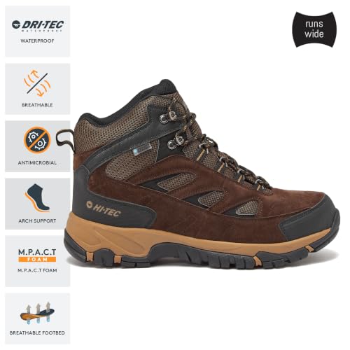 Image of HI-TEC Yosemite WP Mid Waterproof Hiking Boots for Men, Lightweight Breathable Outdoor Trekking Shoes