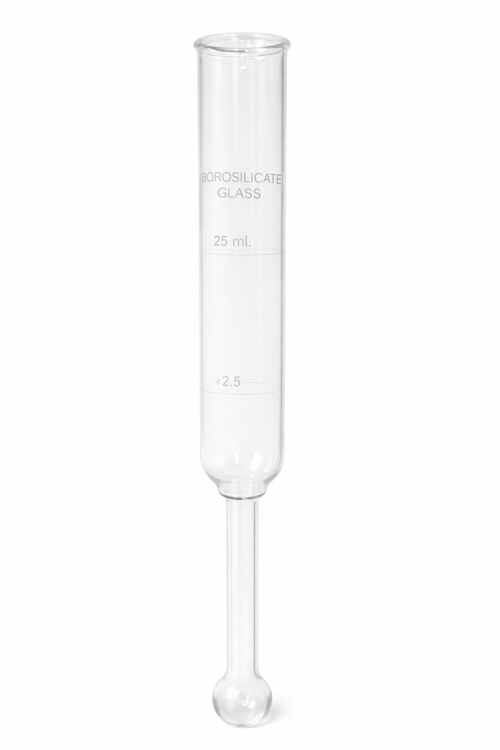 BOROSILICATE GLASS BLOOD SUGAR TUBE. DIAMETER(20Mmm). Ht.(215mm). GRADUATED AT ML.(12.5ml, 25ml). CAPAICTY 25ml-picture-19
