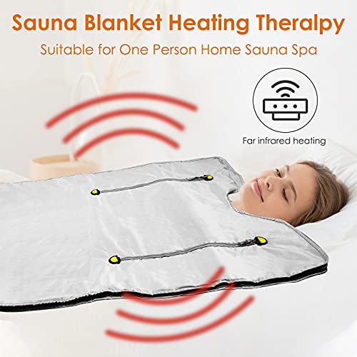 S SMAUTOP Infrarood Saunadeken Draagbare Thuissauna 2 Zone Professionele Digitale Sauna Deken Indoor Heet Zweten… - Image 5