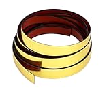 SICCOMA Peel and Stick Molding Trim Flexible Self Adhesive Mirror Border Mirror Like Finish Decorative Trim for Wall, Mirror, Door, Wardrobe, Gap Sealing (3/4 in X 16.4 FT, Gold)