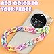 DKDDSSS 3 Stück Bunte Handykette, Handy Kette, Handykette Perlen, Handyanhänger, Handy Kette Perlen, Handykette Perlen zum Umhängen, Phone Charm mit Schnalle, Kompatibel mit Am Meisten Handy Hülle