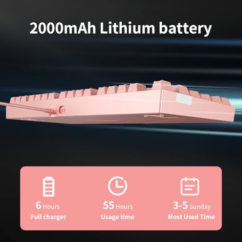 Teclado Mecánico Qisan Wireless 80% USB-C miniatura 5