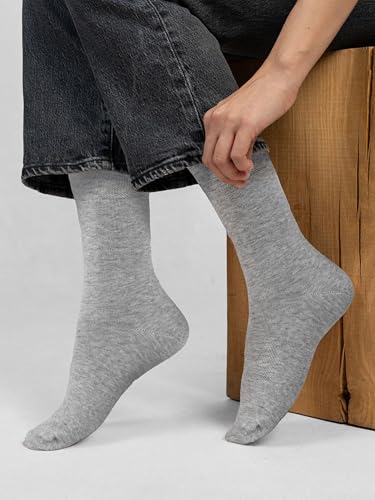 Image of COTTON DAY Women's Soft Combed Cotton Socks Seamless Toe Black White Navy