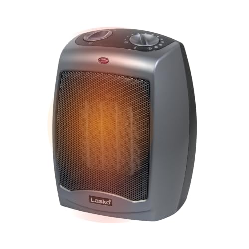 Lasko 9" Tabletop Ceramic Space Heater with Thermostat - Dark Gray - 754201 - image 1