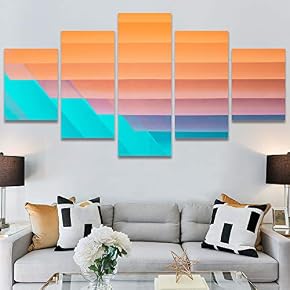 SIGNWIN 5 Panel Canvas Wall Art Modern Art...