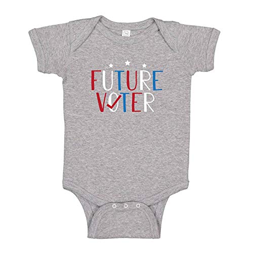 TATY Kids Future Voter Baby Infant One Piece Bodysuit 18 Months Heather Grey
