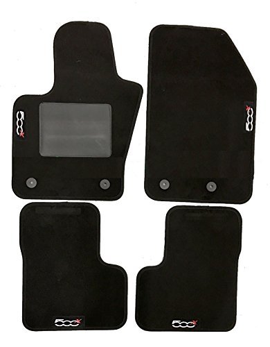 Tappetini Auto In Moquette Per Fiat 500X Dal 2018 - Neri, Antiscivolo, Made In Italy - Foto 4