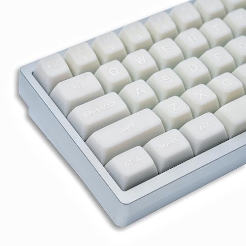 dagaladoo White Jade keycaps PBT,Ceramic Key caps Style,Translucent Keyboard keycaps Cute,SA Profile keycap Set for 60%/65%/75%/96%/100% US Layout Cherry MX Switches Mechanical Keyboard