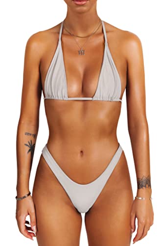 sofsy Bikini Swimsuit Bathing Suit Two Piece Swimwear Tie Top or High Cut Bottoms (Top & Bottoms Sold Separately!) - Main Image