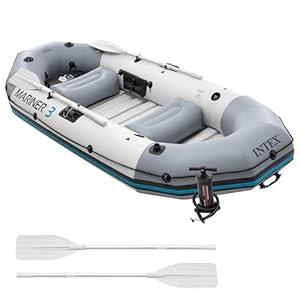 Intex Mariner 3 Inflatable Dinghy 3 Man Boat with Aluminium Oars and Pump