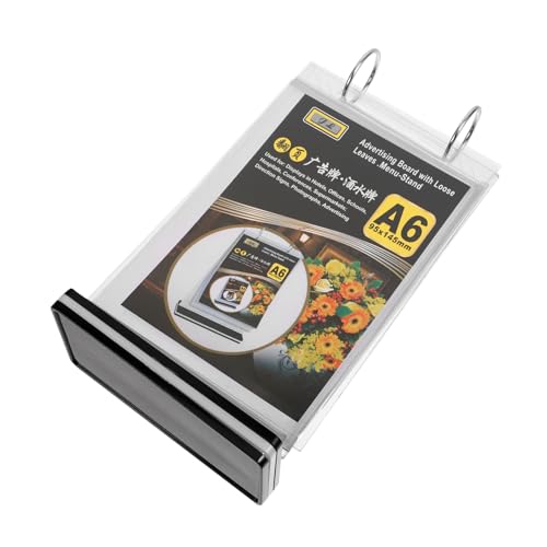 SEWACC Table Flip Stand Menu Label Stand Menu Display Holder for Display Pvc Construction