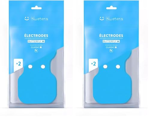 Bluetens Électrodes MG contre les tensions musculaires lombaires grâce au lot de 2 Butterfly M