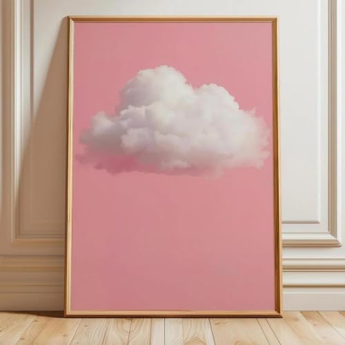 Affiche nuage rose abstraite et minimaliste Baibexing, toile déco salon 60x90cm