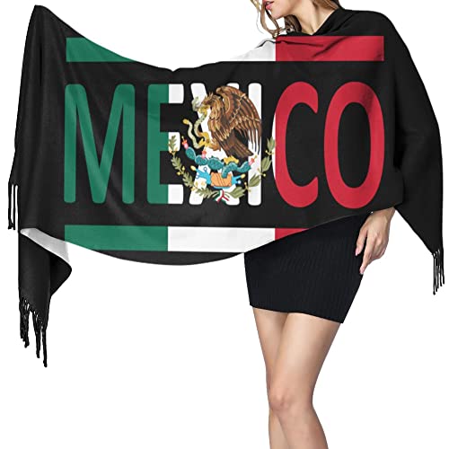 Muay Thai Womens Winter Scarf Cashmere Feel Shawl Wrap Soft Warm Blanket Scarves Fringe Scarf