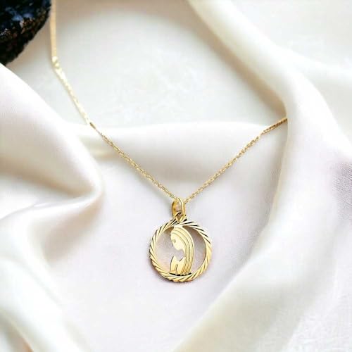 Médaille Vierge Or Jaune Collier L'Atelier d'Azur pendentif chaîne dorée - 2