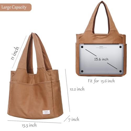 Image of KYALOU Utility Large Tote Bag, Women Casual Shoulder Bags for Work School Gym Beach Travel Shopping Grocery