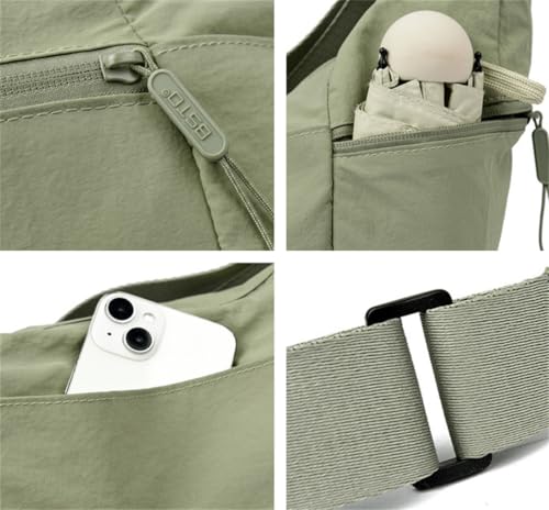 Spacious Crossbody Bag for Women Slouchy Tote Bag Nylon Hobo Purse Shoulder Bag Versatile Sling Bag for Gym Travel Hiking3