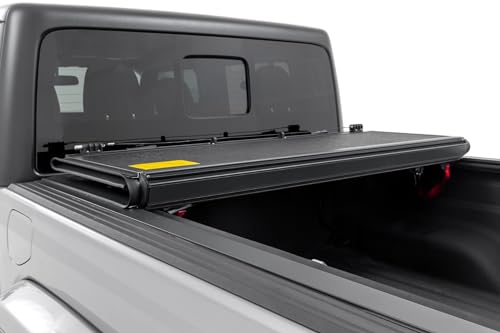 Rough Country Hard Low-Profile Tri-Fold Tonneau Cover for Jeep Gladiator JT (2020-2025) - Low-Profile Aluminum Truck Bed Cover - image 5
