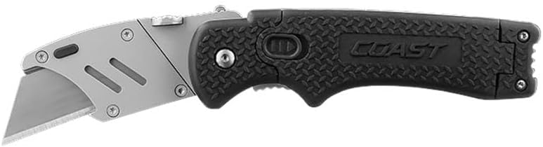 COAST DX190 Double Lock Folding Utility Knife with Extra Blade Storage