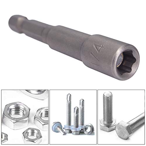 Wolfride Power Nut Driver Set Magnetic Hex Socket Set Nut Setter Set, 1/4-Inch Hex Shank (10Pcs) #TOP2