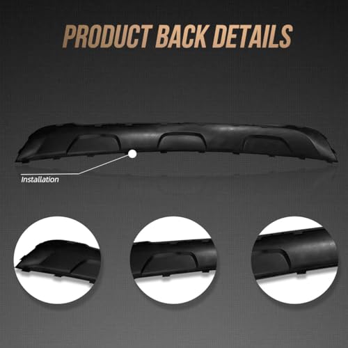 Image of Rear Lower Valance Panel Compatible with TRAX 2017 2018 2019 2020 Rear Bumper Lower Skid Plate