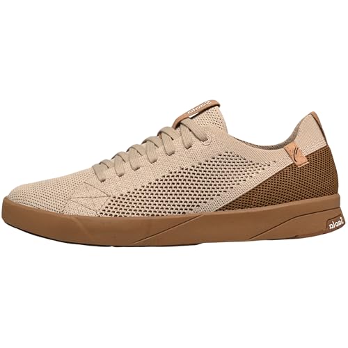 SAOLA Men's Cannon Knit 2.0 Sneaker– Lightweight Vegan Walking Shoes, Breathable Recycled Knit Casual Sneakers, Cork Insole Comfort, Eco Friendly Everyday Travel Shoes, Cashew, 44 EU / 10.5 US
