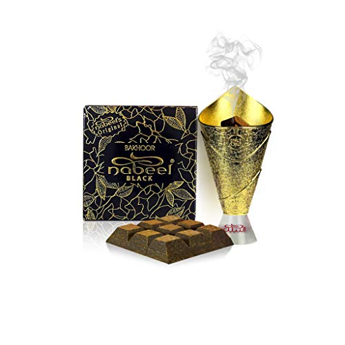 Nabeel Black Incense 40Gms | Heritage Collection I Featuring Notes: Geranium, Ylang-Ylang, Lavender, Bergamot, And Basil | By Nabeel Perfumes #TOP12