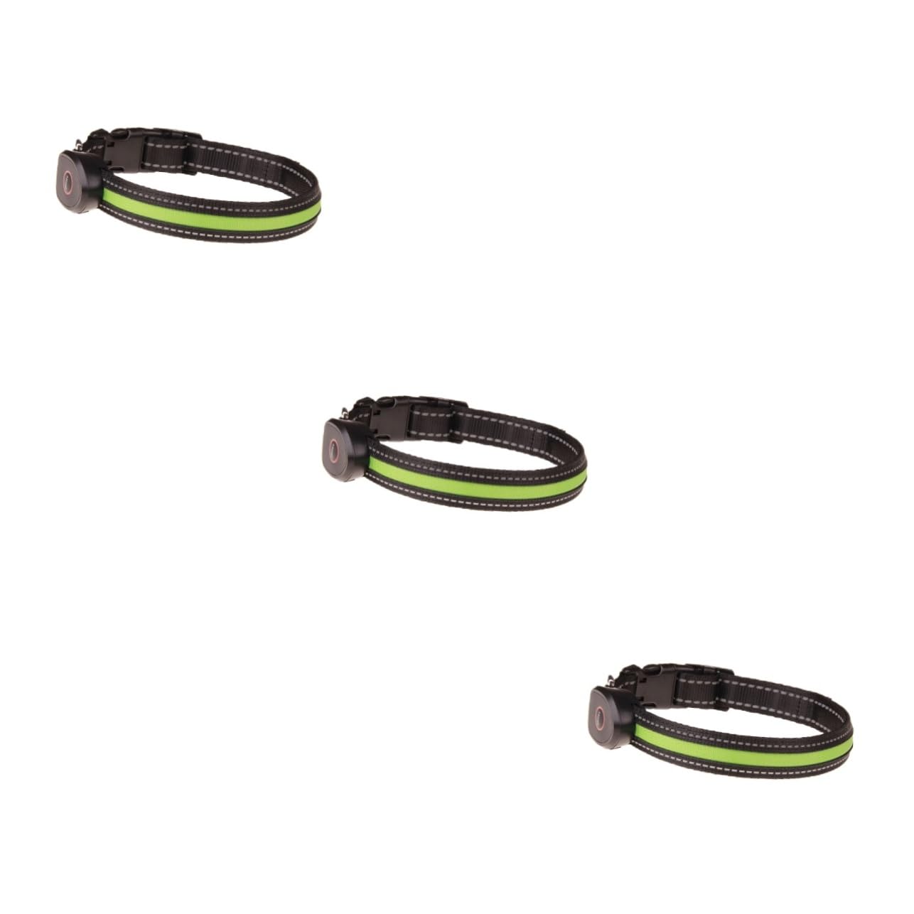 INOOMP 3 Pz collare lampeggiante per animali domestici collana di animali domestici girocollo electricity saving Cane smarrito collane collare per cani colletto illuminato addebitabile