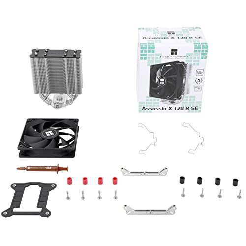 Image of Thermalright Assassin X120 Refined SE CPU Air Cooler, 4 Heat Pipes, TL-C12C PWM Fan, Aluminium Heatsink Cover, AGHP Technology, for AMD AM4 /AM5 /Intel LGA 1150 /1151 /1155 /1200 /1700 /1851(AX120 R SE)